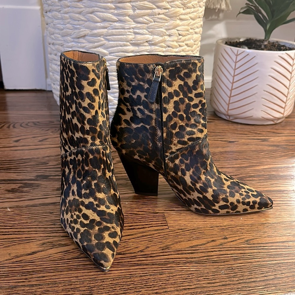 Tory Burch Lila calf hair zip up bootie New